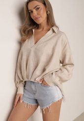 Niebieskie Szorty Jeansowe z Bawełną i Wysokim Stanem Ozdobione Postrzępieniem Stineans. Niebieskie szorty damskie Born2be, l, bez wzorów, z bawełny, eleganckie, z podwyższonym stanem. Za 89.99 zł.