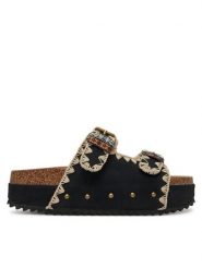 DeeZee Klapki LB-P1684 Czarny. Czarne klapki damskie DeeZee, bez wzorów, z materiału, bez obcasa. W wyprzedaży za 119.99 zł.