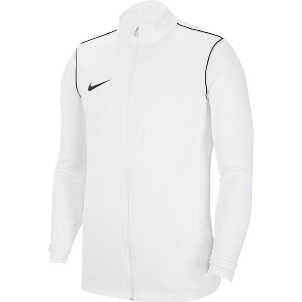 Bluza treningowa męska Nike Dry Park 20 Training. Białe bluzy męskie Nike, m, bez wzorów, z materiału, z kapturem, na fitness i siłownię, dri-fit (nike). Za 156.10 zł.