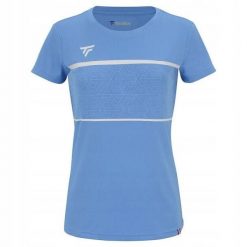 Koszulka tenisowa damska Tecnifibre Team Tech Tee. Niebieskie t-shirty damskie TECNIFIBRE, bez wzorów, sportowe, bez kołnierzyka. W wyprzedaży za 119.00 zł.