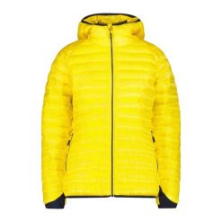 Kurtka ocieplana damska CMP 35Z2756 Fix Hood. Żółte kurtki damskie CMP, bez wzorów, bez kaptura. Za 439.99 zł.