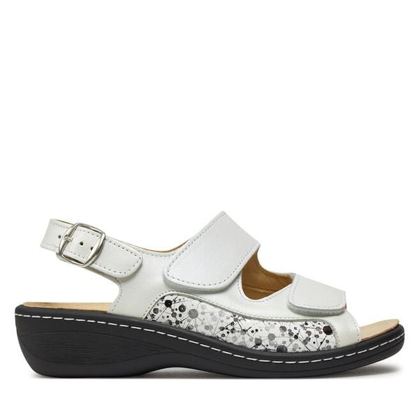 Sandały Dr. Brinkmann. Białe sandały damskie Dr. Brinkmann, bez wzorów, bez obcasa, na płaskiej podeszwie, bez zapięcia. Za 499.99 zł.