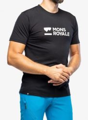 Koszulka rowerowa męska Mons Royale Icon T-Shirt. Czarne t-shirty męskie Mons Royale, na lato, m, bez wzorów, z elastanu, klasyczne, bez kołnierzyka. Za 236.49 zł.