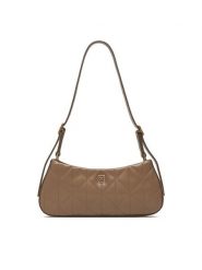 Calvin Klein Torebka Quilted Sm Shoulder Bag LV04F3327G Beżowy. Brązowe torebki do ręki damskie Calvin Klein, bez wzorów, ze skóry, bez dodatków. Za 489.99 zł.