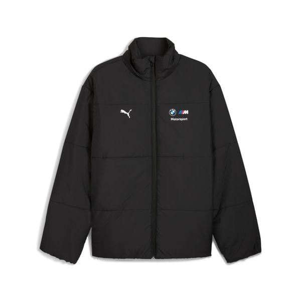 Kurtka z dresu Puma BMW MMS ESS+ PUFFER. Czarne kurtki męskie Puma, m, bez wzorów, z dresówki, biznesowe, bez kaptura. Za 395.50 zł.