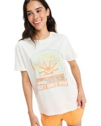 Koszulka z krótkim rękawem dla Kobiety OCEANREGULAR POSTER Biały. Białe t-shirty damskie Roxy, m, bez wzorów, z bawełny, bez kołnierzyka. Za 89.99 zł.