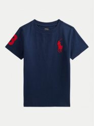 Polo Ralph Lauren T-Shirt 322832907039 Granatowy Regular Fit. Niebieskie t-shirty dla chłopców Polo Ralph Lauren, bez wzorów, z bawełny, bez ramiączek. Za 129.99 zł.