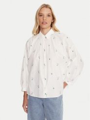 Weekend Max Mara Koszula Gilly 2515111132 Biały Relaxed Fit. Białe bluzki damskie Weekend Max Mara, bez wzorów, z bawełny, bez kołnierzyka, bez ramiączek. Za 609.99 zł.