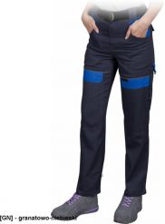 Reis CORTON-L-T Damskie spodnie ochronne do pasa CORTON, tkane 100% bawełna 260 g/m2 6 kieszeni elementy odlaskowe - jasnoszary-fioletowy 38. Brązowe spodnie materiałowe damskie Reis, l, bez wzorów, z bawełny. Za 173.84 zł.