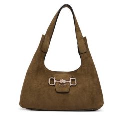 Torebka Guess. Brązowe torebki do ręki damskie Guess, z aplikacjami, klasyczne, bez dodatków. Za 584.99 zł.