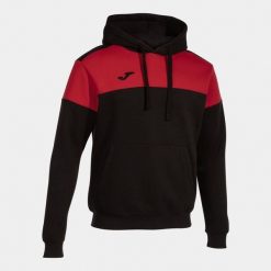 Bluza z kapturem Joma Crew V. Czarne bluzy męskie Joma, bez wzorów, z kapturem, do piłki nożnej. W wyprzedaży za 181.70 zł.