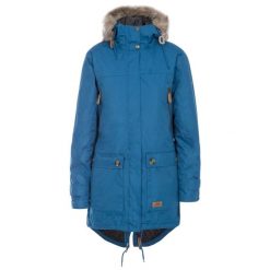 Parka Damska Wodoodporne Clea. Niebieskie kurtki damskie Trespass, na jesień, m, bez wzorów, bez kaptura, trekkingowe. Za 333.99 zł.