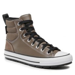 Trampki Converse. Brązowe półbuty damskie Converse, bez wzorów, retro, bez zapięcia. Za 259.99 zł.