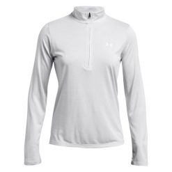 Under Armour Damen Koszulka Długo Rękaw Tech 1/2 Zip- Twist 1384225. Szare koszulki sportowe damskie Under Armour, xl, bez wzorów, z materiału, bez kołnierzyka, bez ramiączek, na fitness i siłownię. Za 225.29 zł.