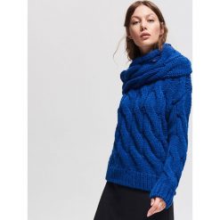 Gruby sweter - Niebieski. Niebieskie swetry damskie Reserved. Za 179.99 zł.
