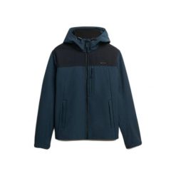 Bluza z kapturem Superdry Softshell Tech Trekker. Niebieskie bluzy męskie Superdry., m, bez wzorów, z softshellu, z kapturem. Za 475.55 zł.