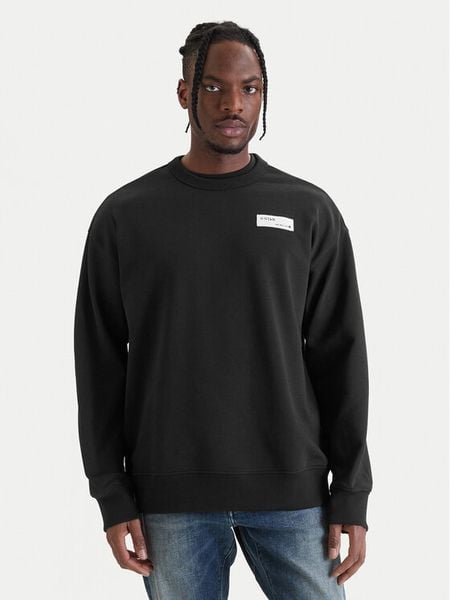 G-Star Raw Bluza HB Badge D28660-E209 Czarny Relaxed Fit. Czarne bluzy męskie G-Star Raw, m, bez wzorów, z bawełny, bez kaptura. Za 254.99 zł.