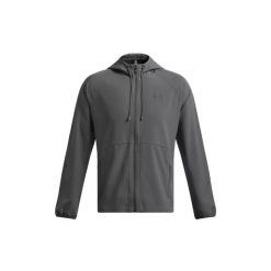 Kurtka męska Under Armour UA Stretch Woven - Szara. Czarne kurtki sportowe męskie Under Armour, l, bez wzorów, z materiału, do biegania. Za 374.50 zł.