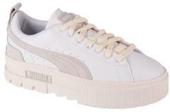 Buty do chodzenia damskie Puma Mayze Thrifted. Białe obuwie sportowe damskie Puma, bez wzorów, z materiału, trekkingowe. Za 330.99 zł.