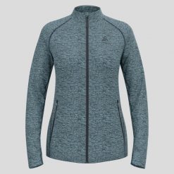 Bluza rozpinana damska ODLO Mid layer full zip TENCIA. Niebieskie bluzy damskie Odlo, l, bez wzorów, z materiału, bez kaptura. Za 449.99 zł.