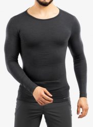 Bluza termoaktywna męska Brubeck Comfort Wool LS. Szare bluzy męskie Brubeck, l, bez wzorów, z elastanu, bez kaptura. Za 219.99 zł.