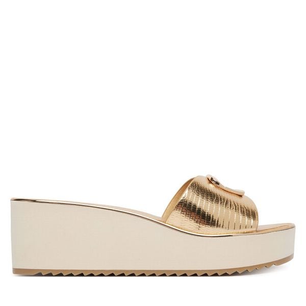 Klapki Aldo. Żółte klapki damskie Aldo, bez wzorów, bez obcasa. Za 249.99 zł.