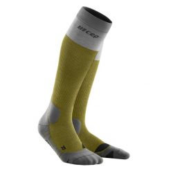 Skarpety do trekkingu damskie CEP Hiking z wełną merino kompresyjne wysokie. Niebieskie skarpety damskie CEP, bez wzorów, z wełny. Za 199.00 zł.