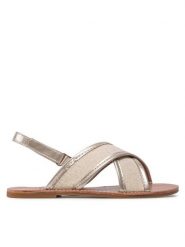 Nelli Blu Sandały CM210804-8 Beżowy. Brązowe sandały dziewczęce Nelli Blu, z materiału, bez zapięcia. Za 89.99 zł.