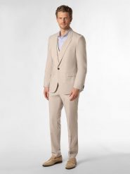 HUGO garnitur - Arti/Hesten242V1X Mężczyźni Super Slim Fit beżowy, 94. Brązowe garnitury męskie Hugo, bez wzorów, eleganckie. Za 1,699.95 zł.