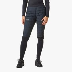 Szorty Outdoor Wędrówki Kobieta Thermal Wiatroszczelny. Czarne szorty sportowe damskie SWEDEMOUNT, l, bez wzorów, z elastanu, z podwyższonym stanem, do biegania. Za 286.99 zł.