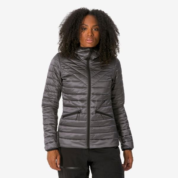 Kurtka narciarska damska 500 light. Fioletowe kurtki damskie WED'ZE, l, bez wzorów, z materiału, długie, z kapturem, narciarskie. Za 179.99 zł.