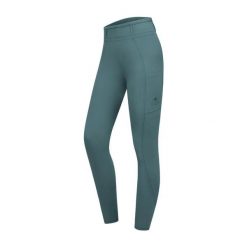 Damskie legginsy jeździeckie z pełną przyczepnością ELT Orelie. Zielone legginsy damskie ELT, l, bez wzorów, z elastanu. Za 332.50 zł.