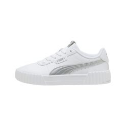 Klasyczne buty sportowe dla kobiet Puma. Białe obuwie sportowe damskie Puma, bez wzorów, z materiału, trekkingowe. Za 286.15 zł.