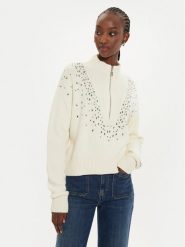 Pinko Sweter Bombay Maglia 104324 A27A Écru Regular Fit. Swetry damskie Pinko, m, bez wzorów, z syntetyku, bez kołnierzyka, bez ramiączek, bez kaptura. Za 1,279.00 zł.