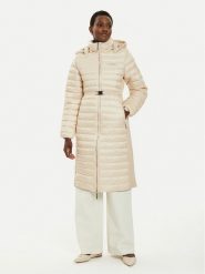 Calvin Klein Płaszcz zimowy K20K207732 Beżowy Slim Fit. Brązowe kurtki damskie Calvin Klein, na zimę, s, bez wzorów, z syntetyku, bez kaptura. Za 629.99 zł.