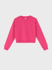 Gładka bluza crewneck - różowy. Czerwone bluzy damskie Sinsay, l, bez wzorów, bez kaptura. W wyprzedaży za 11.99 zł.