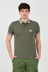 AERONAUTICA MILITARE Zielone polo Short Sleeve. Zielone koszulki polo męskie Aeronautica Militare, m, bez wzorów, bez ramiączek. W wyprzedaży za 249.99 zł.