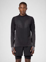 Exceleration Long-Sleeved Running Shirt. Czarne bluzki z długim rękawem męskie UYN, xl, bez wzorów, z materiału, bez kołnierzyka. Za 270.80 zł.