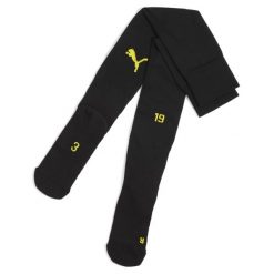 Męskie gładkie skarpety Borussia Dortmund 24/25 PUMA Black Faster Yellow. Czarne legginsy sportowe męskie Puma, m, bez wzorów, do piłki nożnej. Za 99.00 zł.