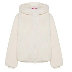 Kurtka Deha Teddy Z Podszewką Damskie. Białe kurtki damskie Deha, s, bez wzorów, z materiału, z kapturem. Za 617.99 zł.