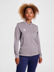 Damska bluza dresowa z poliestru zapinana na zamek Hummel Authentic. Zielone bluzy damskie Hummel, l, bez wzorów, z dresówki, bez kaptura. Za 212.45 zł.