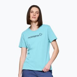 Koszulka damska NORRONA Cotton Norrøna Viking. Niebieskie t-shirty damskie NORRONA, xs, bez wzorów, z bawełny, eleganckie, bez kołnierzyka. Za 189.99 zł.