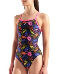 Strój kąpielowy Arena Sea Turtles Swimsuit Lightdrop Back. Czarne kostiumy jednoczęściowe damskie Arena, s, bez wzorów, z materiału, do pływania. Za 211.98 zł.