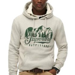 Bluza z kapturem Superdry Outfitters. Szare bluzy męskie Superdry., s, bez wzorów, z bawełny, z kapturem. Za 385.55 zł.