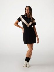 Guess Sukienka codzienna V5RK00 KCOK1 Czarny Regular Fit. Czarne sukienki damskie Guess, na co dzień, xs, z aplikacjami, z bawełny, bez kołnierzyka, bez ramiączek, proste. Za 209.99 zł.