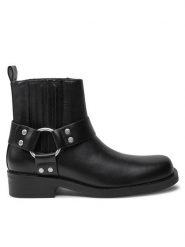 ONLY Shoes Botki Bax 15329813 Czarny. Czarne botki damskie ONLY Shoes, ze skóry, bez obcasa, na płaskiej podeszwie, bez zapięcia. Za 299.99 zł.