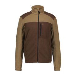 Polar outdoor Solognac 500 dwukolorowy. Brązowe bluzy męskie SOLOGNAC, m, bez wzorów, z bawełny, bez kaptura. Za 89.99 zł.