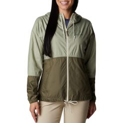 Kurtka przeciwwiatrowa damska Columbia Flash Forward. Zielone kurtki damskie Columbia, xs, bez wzorów, bez kaptura. Za 109.99 zł.