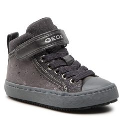 Trampki Geox. Szare buty zimowe dziewczęce Geox, bez wzorów, bez zapięcia. Za 149.99 zł.