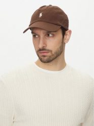 Polo Ralph Lauren Czapka z daszkiem 710667709058 Brązowy. Brązowe rękawiczki męskie Polo Ralph Lauren, bez wzorów, z bawełny. Za 219.99 zł.